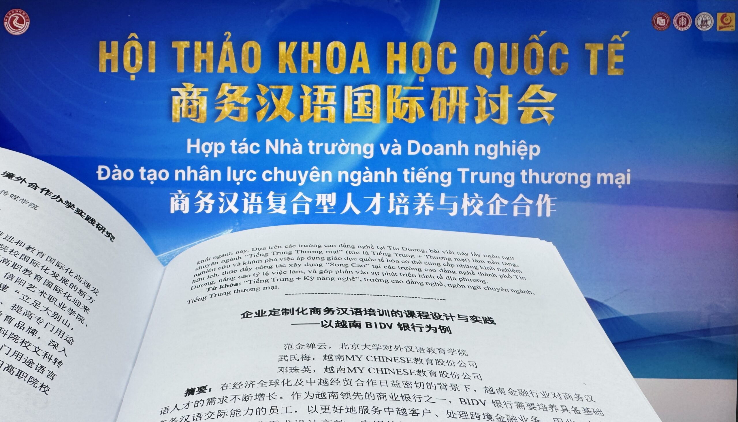 Bài báo cáo của My Chinese tại hội thảo